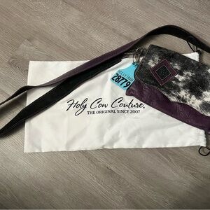Holy Cow Couture Purple and Black Crossbody Bag